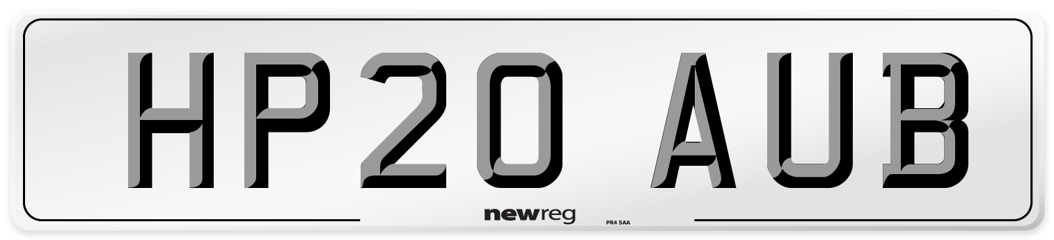 HP20 AUB Number Plate from New Reg